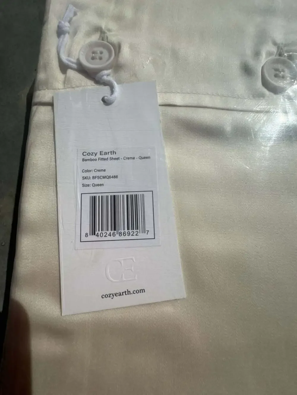 Cozy Earth Bamboo Fitted Sheet - Creme - Queen